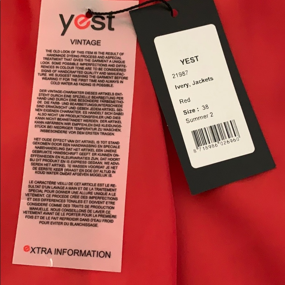 Bright red Moto Jacket!! - Picture 8 of 10